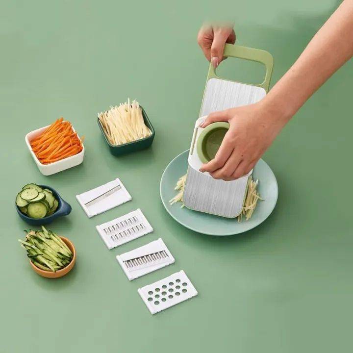 5in1 Vegetable Cutter Stainless Steel - Multifunctional Grater
