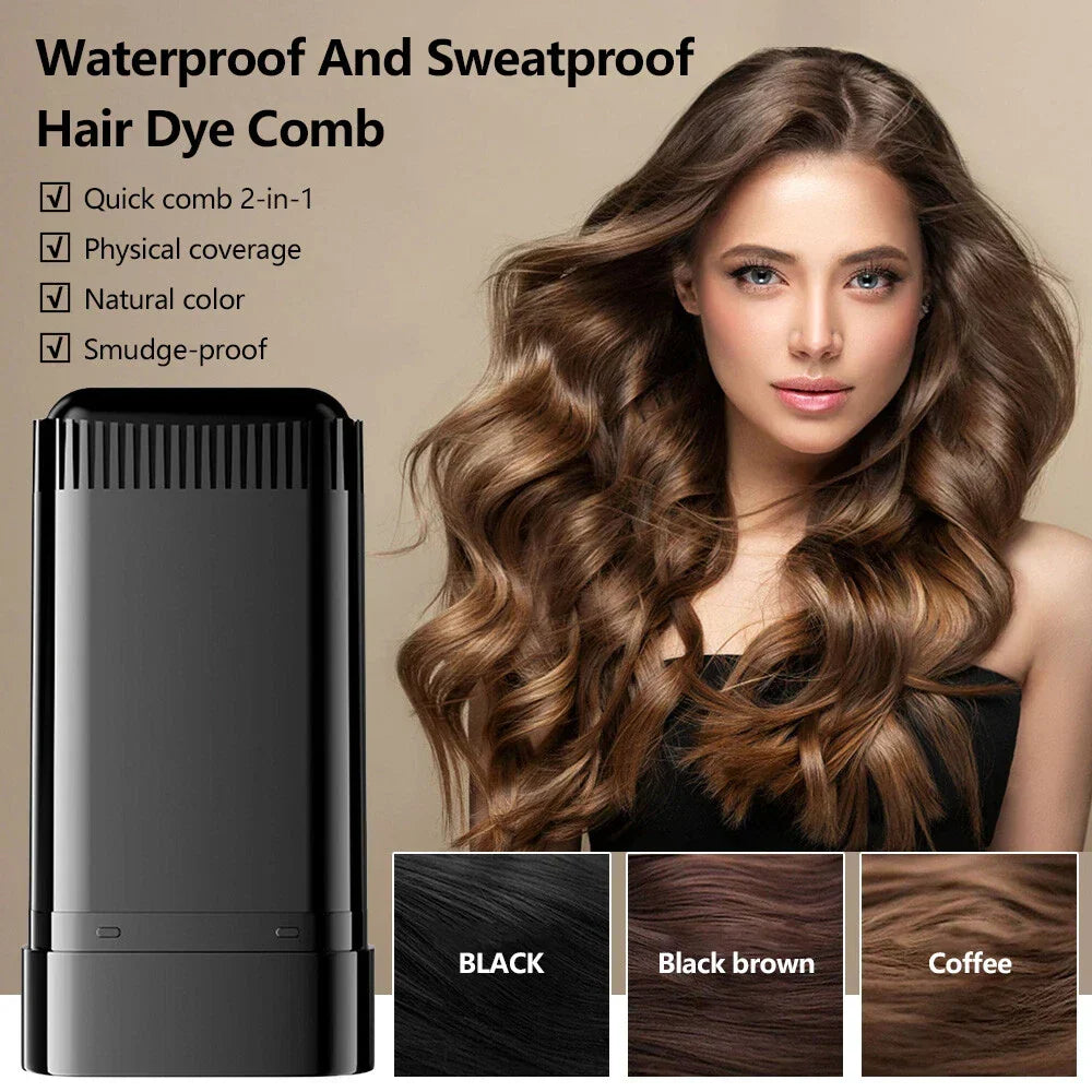 Long-Lasting Branded Hair Dye Comb Stick – Instant Grey Coverage